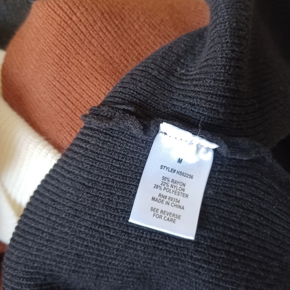 Kathy Ireland Tri-Tone Open Cardigan - Picture 5 of 5